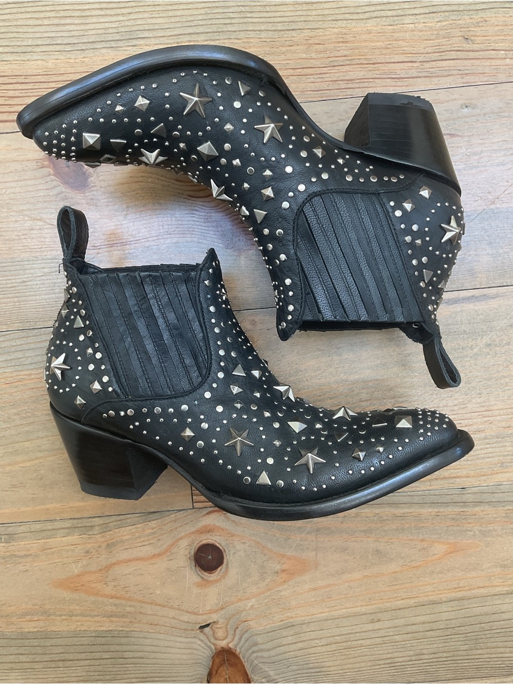 OLD GRINGO 20th ANNIVERSARY ‘METAL STAR’ BLACK COWBOY BOOT 7.5 - Picture 12 of 16